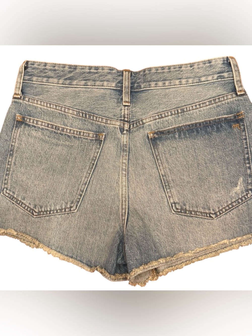 Madewell NWT Relaxed Denim Shorts in Renfield Wash Deconstructed Edition Size 27 - Picture 9 of 9